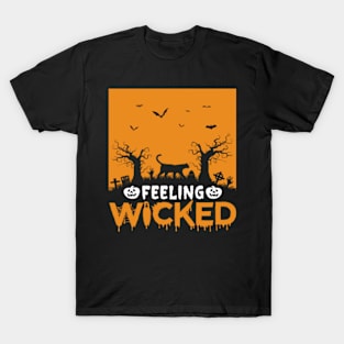 feeling wicked Funny Halloween For Women For Men Spooky Season Halloween T-Shirt